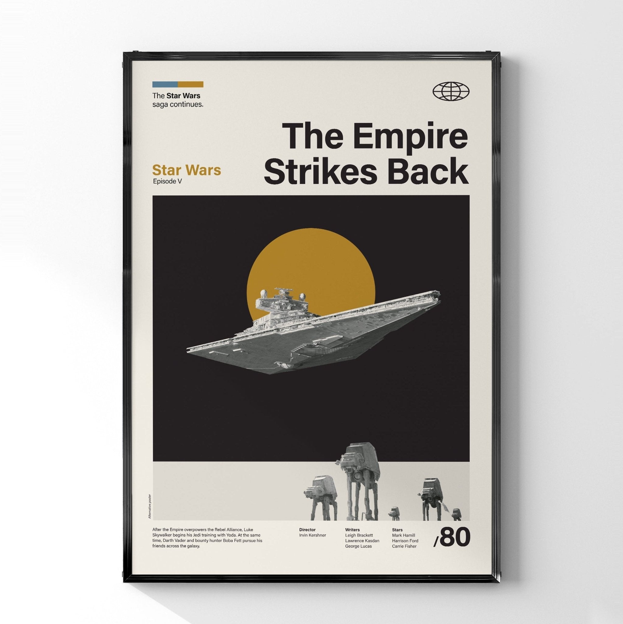 スター・ウォーズ エピソード5/帝国の逆襲」ミニマリストアート