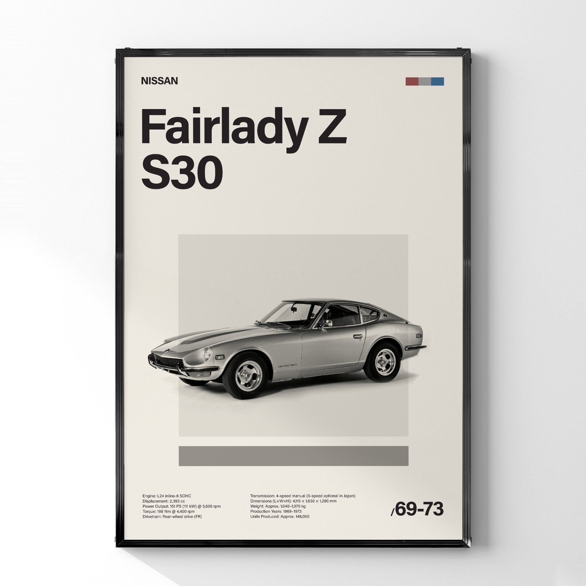 Fairlady Z S30 ミニマリストアートポスター – Ink Jp