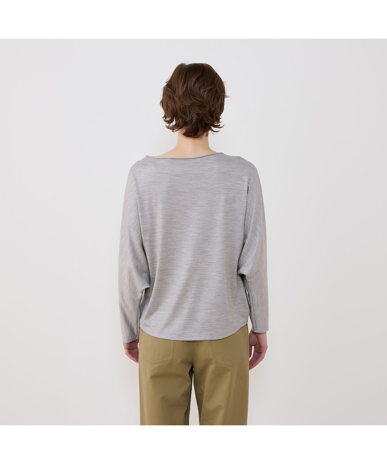 ウォッシャブルウールジャージー ドルマンスリーブプルオーバー