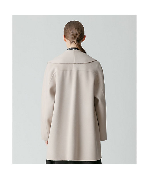 カシミヤ混ショールカラーミドルコート | allureville (Women