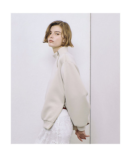 ボンディングアシンメトリーZIP プルオーバー | allureville (Women