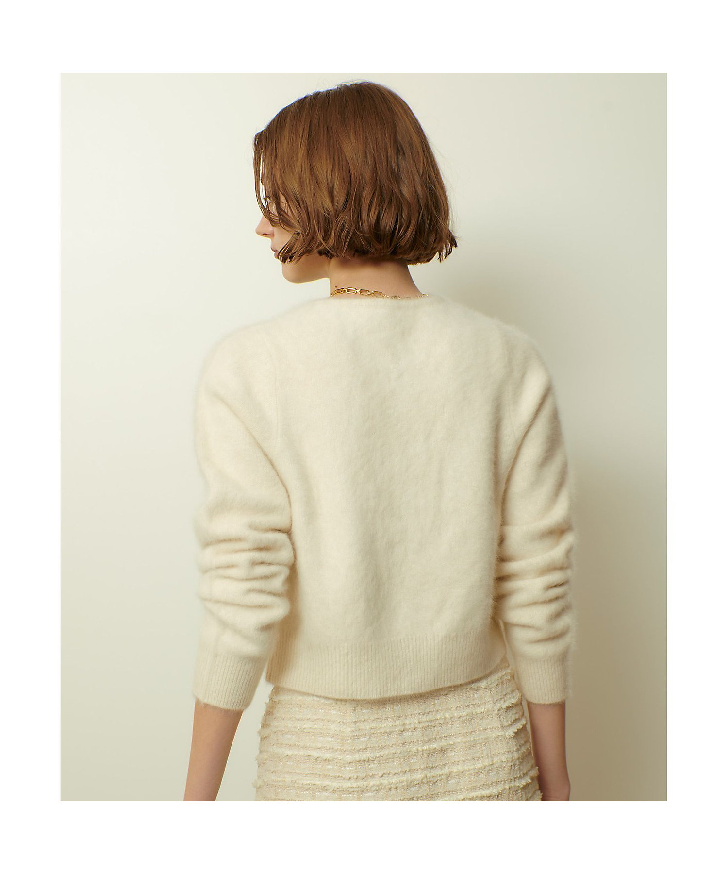 カシミヤブレンドファー加工カーディガン | allureville (Women