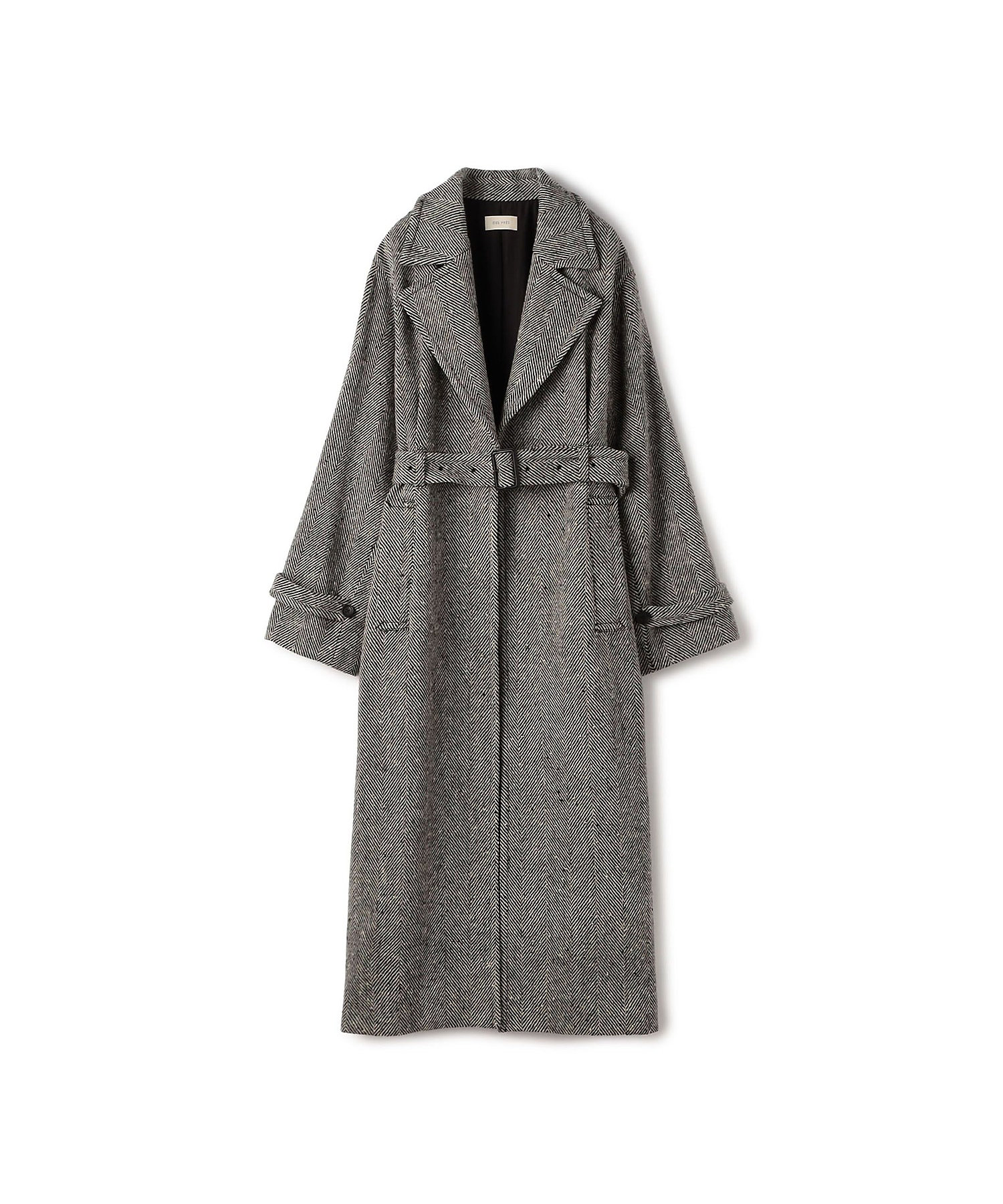 ヘリンボーンネップツイード トレントコート | maison TOMORROWLAND