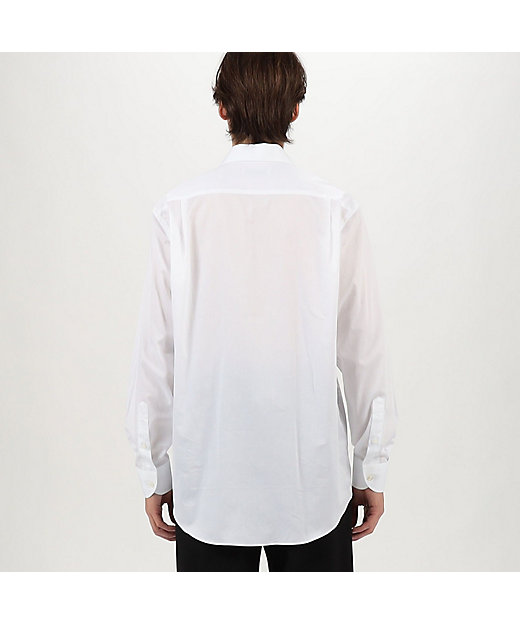 コットンピケ オープンカラー ロングスリーブシャツ CANCLINI