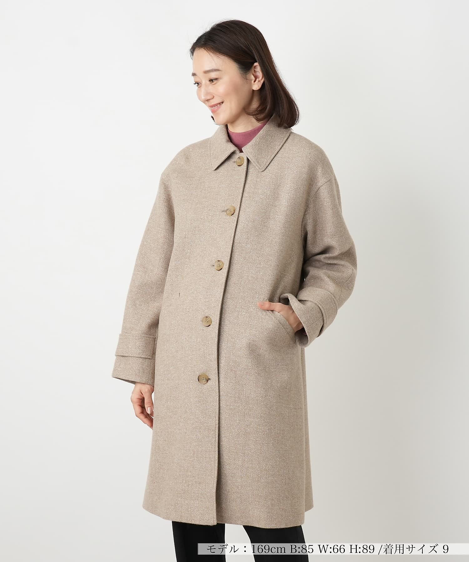 ステンカラーコート【Leilian WHITE LABEL