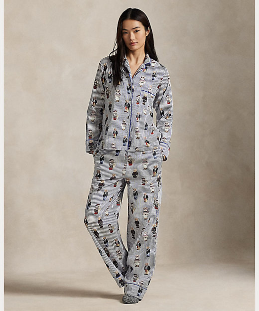 Polo ベア コットン サティーン パジャマ セット