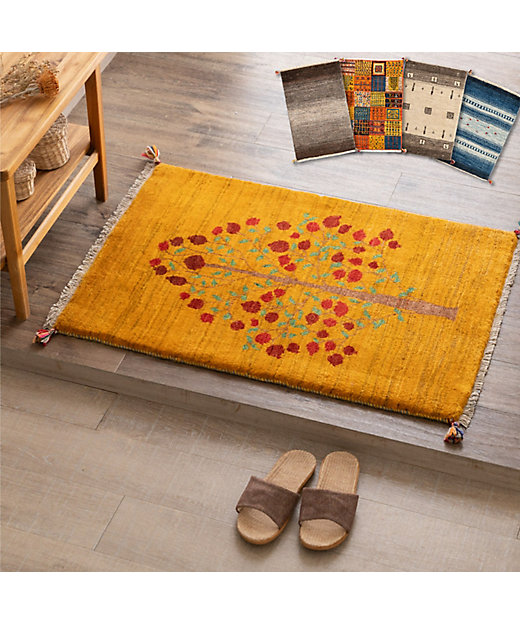 ☆ペルシャ手織りリーズバフトギャッベ 玄関マットMサイズ 4 | 三越