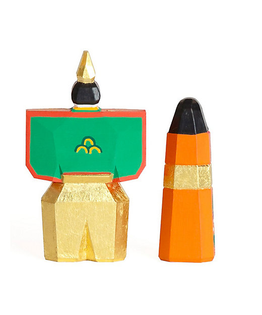 送料無料】奈良一刀彫 神泉作 立雛 3号（三越） | 神泉/シンセン