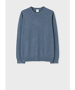 アーティストストライプポイント クルーネックニット