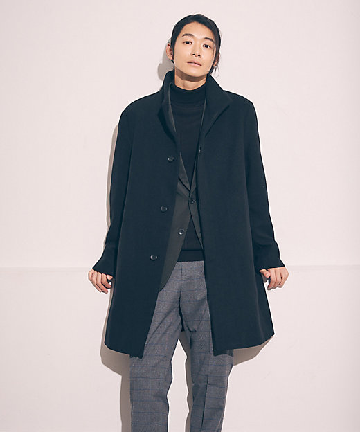 ウールブレンド メルトン イタリアンカラー コート（4720WM02