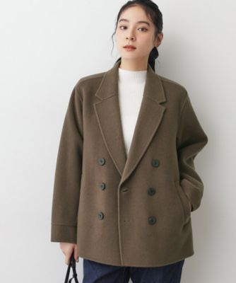 洗える】ウール混リバーメルトンコート（2002535851