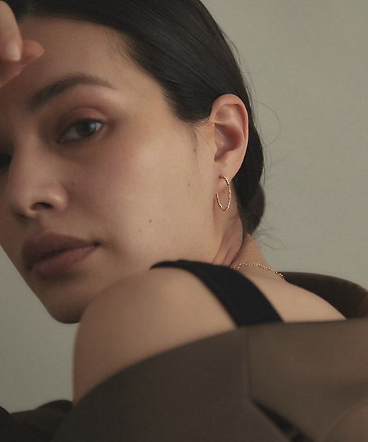 K18カットビーズ フープピアス（2001054132