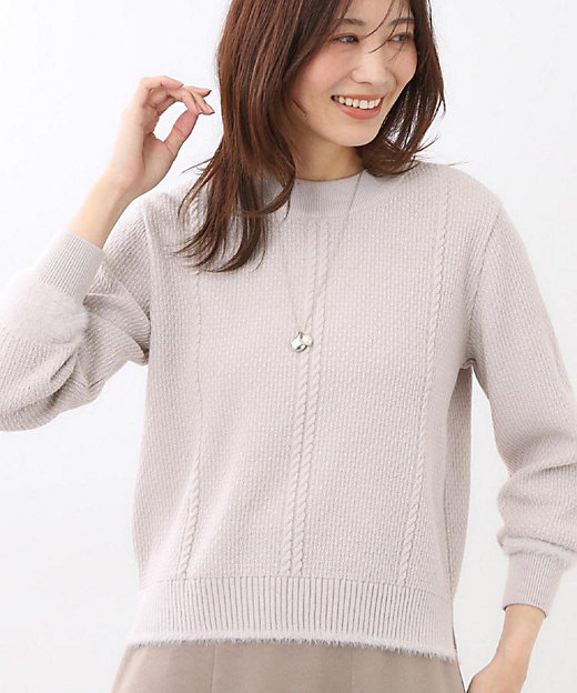 ほんのりラメ感◎】ケーブル柄ニット（2002580975