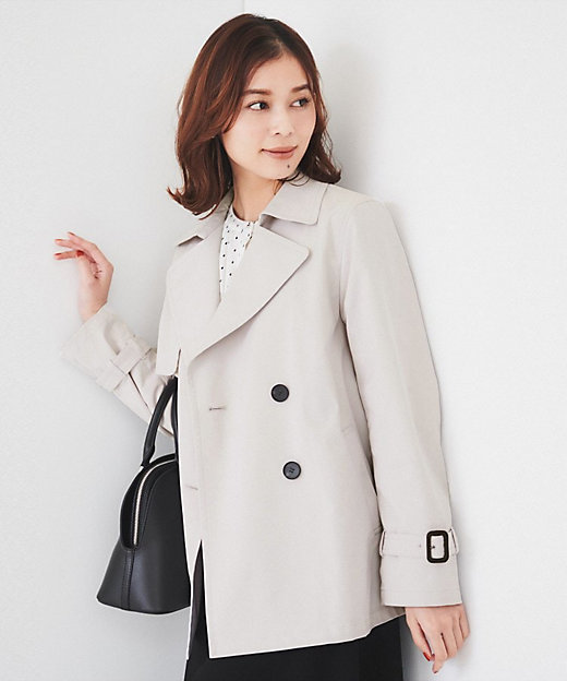 洗える／ストレッチ】ショートトレンチコート（2002407066