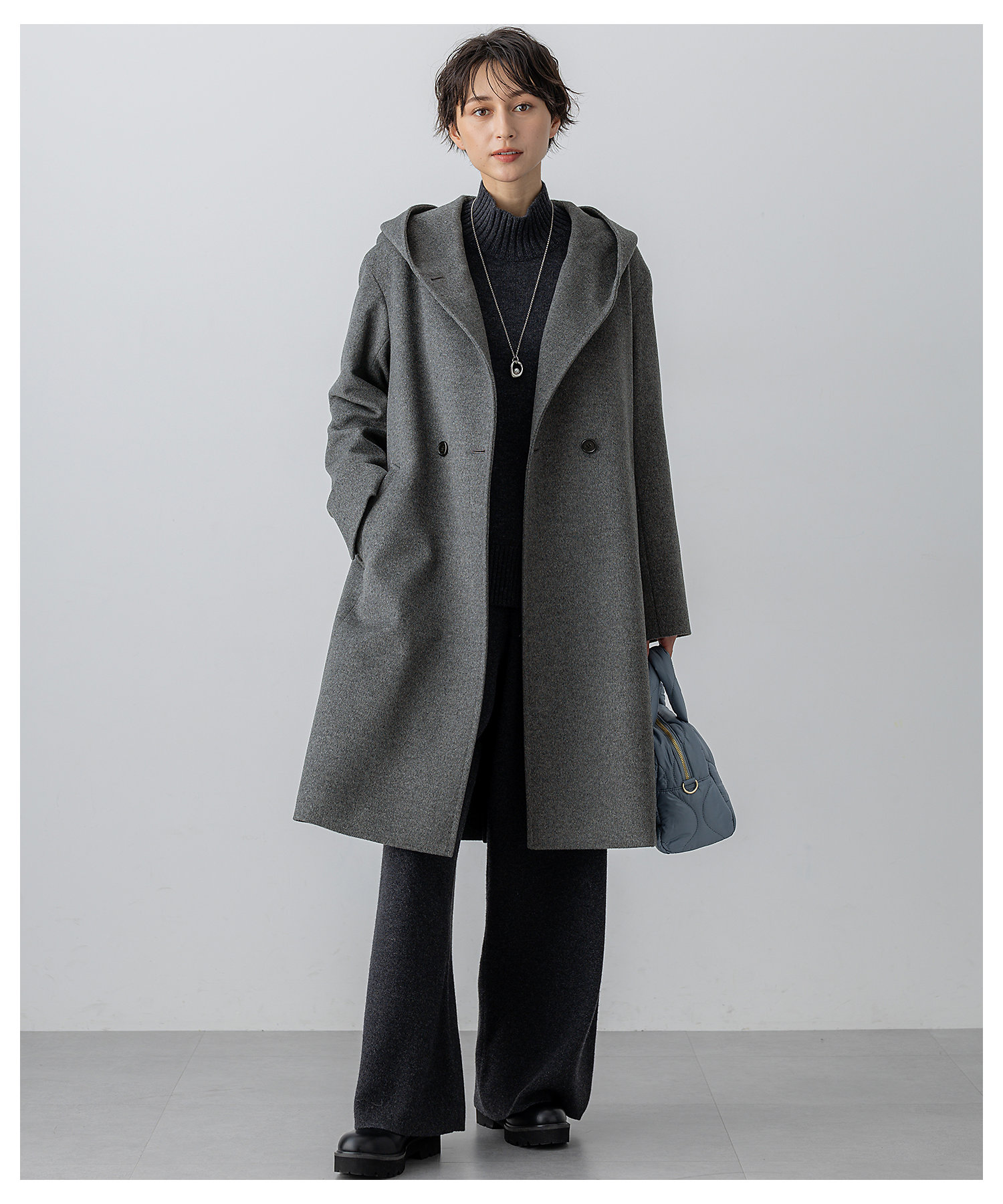 ウールカシミヤビーバー フーデット コート（SCWOGW0853