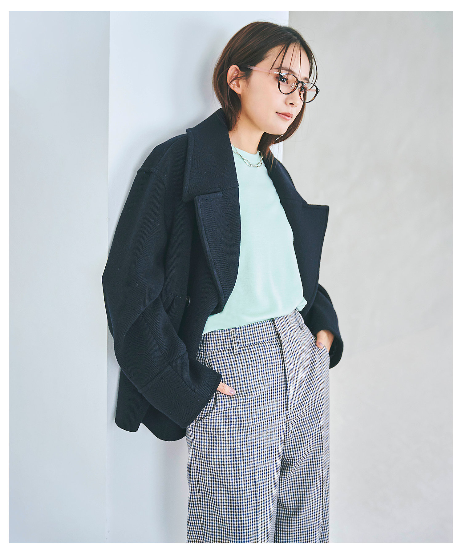 ヘリンボーン ショート ピーコート（SCWSNW0511） | 23区 S