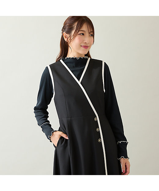 UVカット／吸汗性】バイカラージャンパースカート（51015508