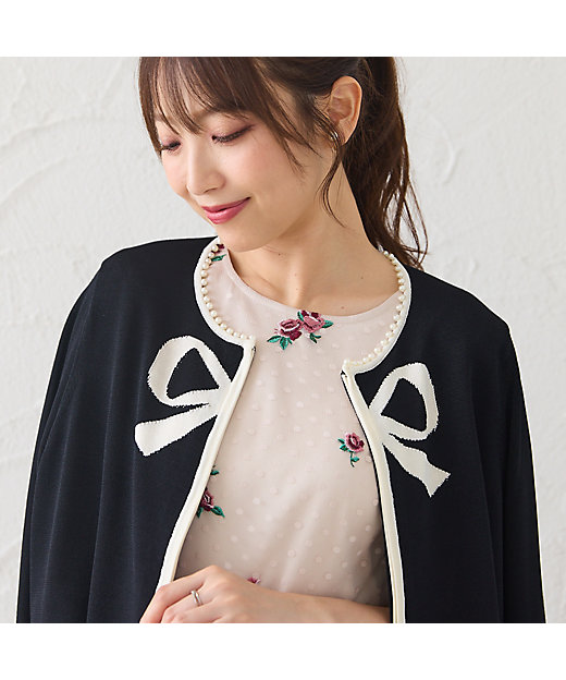 フロントファスナーリボンニット（51136402） | Rose Tiara