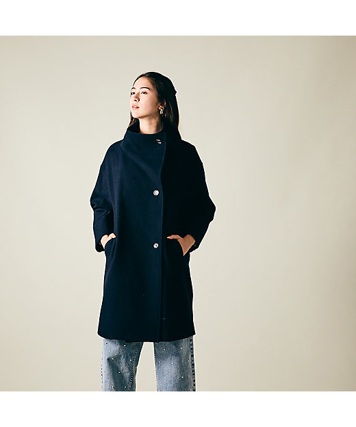 スタンドカラーロングコート（83086402） | Rose Tiara (Women