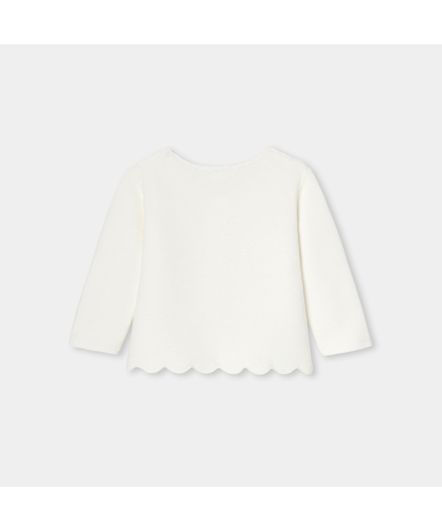 スカラップ裾ニットカーディガン 2042495 | JACADI (Baby&Kids