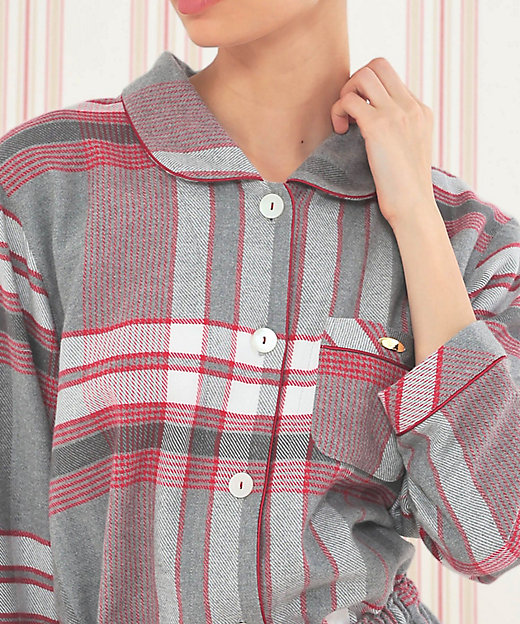 コットンフランネルチェックシャツパジャマ 25ー71404 | Narue