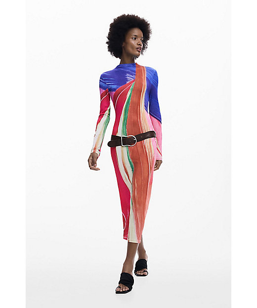 アーティロングスリーブワンピース 26SWVKX4 | Desigual