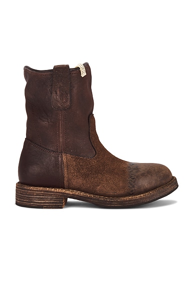 Visvim Wabanaki Folk Boots in Dark Brown | FWRD