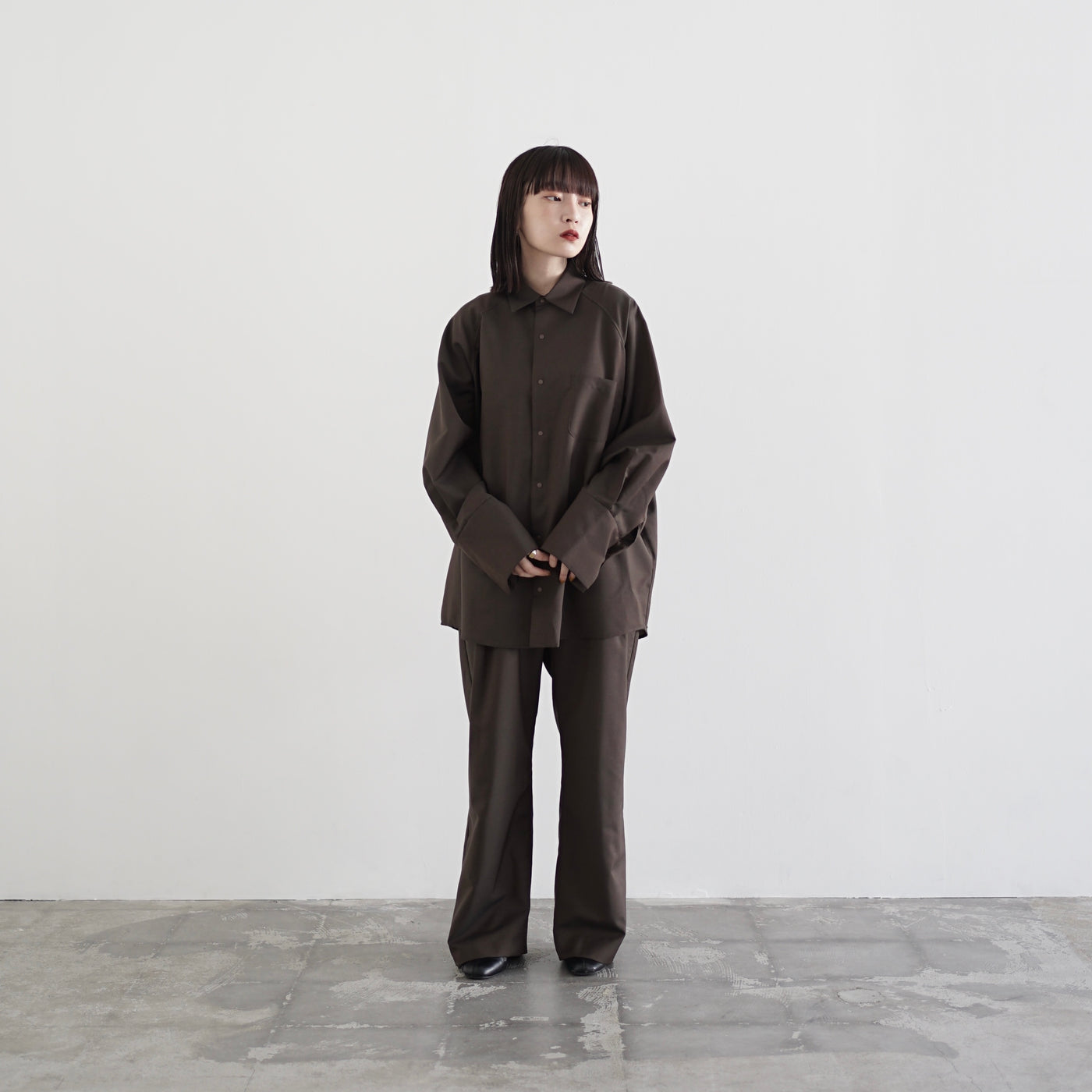 Wool & Kid mohair Tropical raglan sleeve shirt – itochi 公式