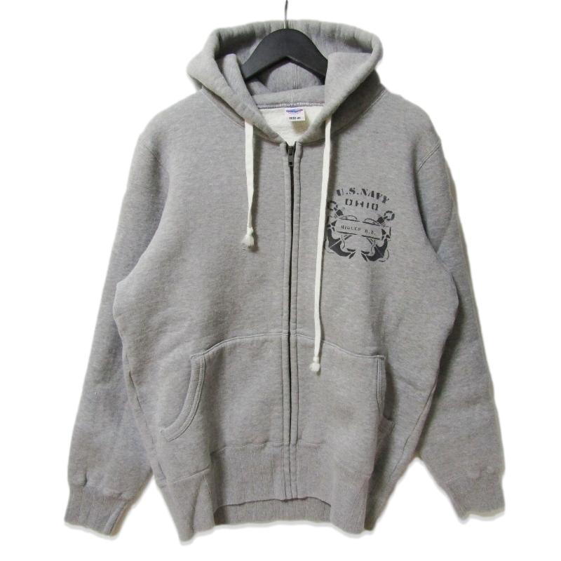 JELADO ジェラード ジップパーカー スウェット U.S. NAVY OHIO グレー