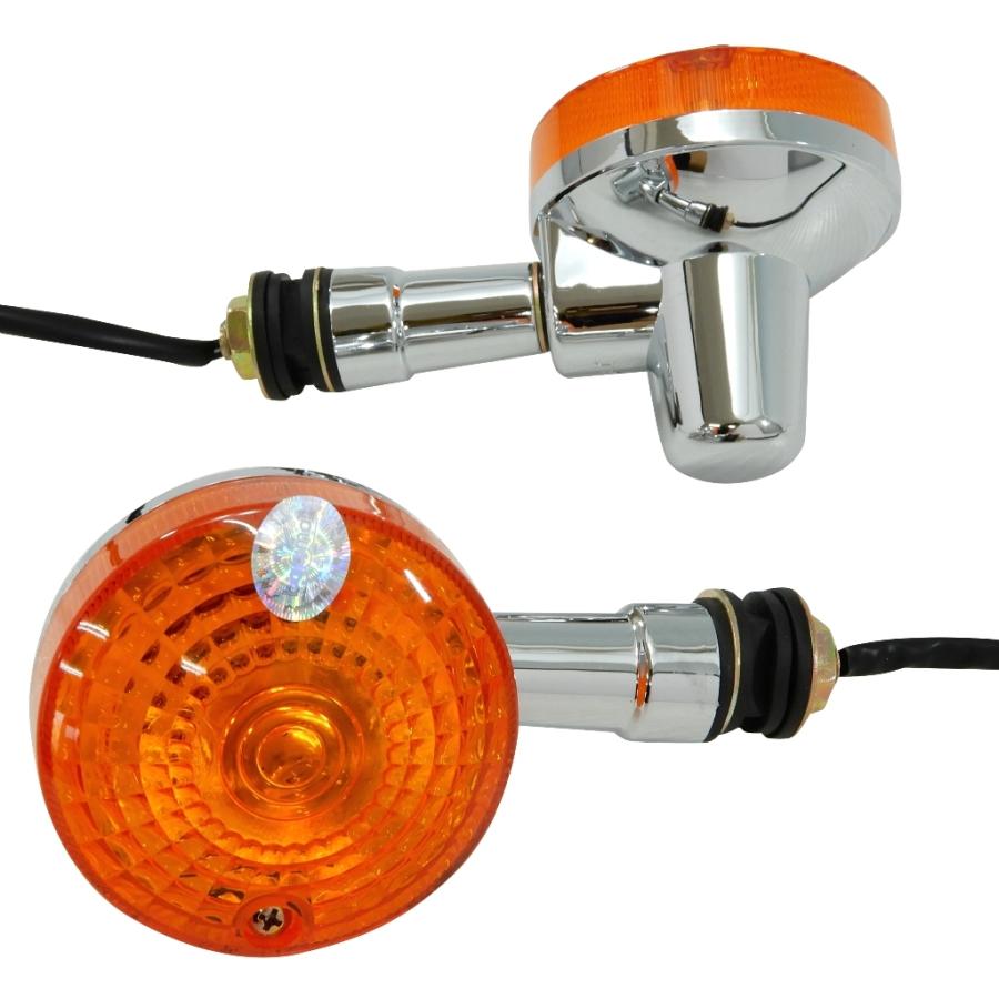 大きな Z2 ウインカー 2個 オレンジ メッキ 汎用 旧車 カワサキ