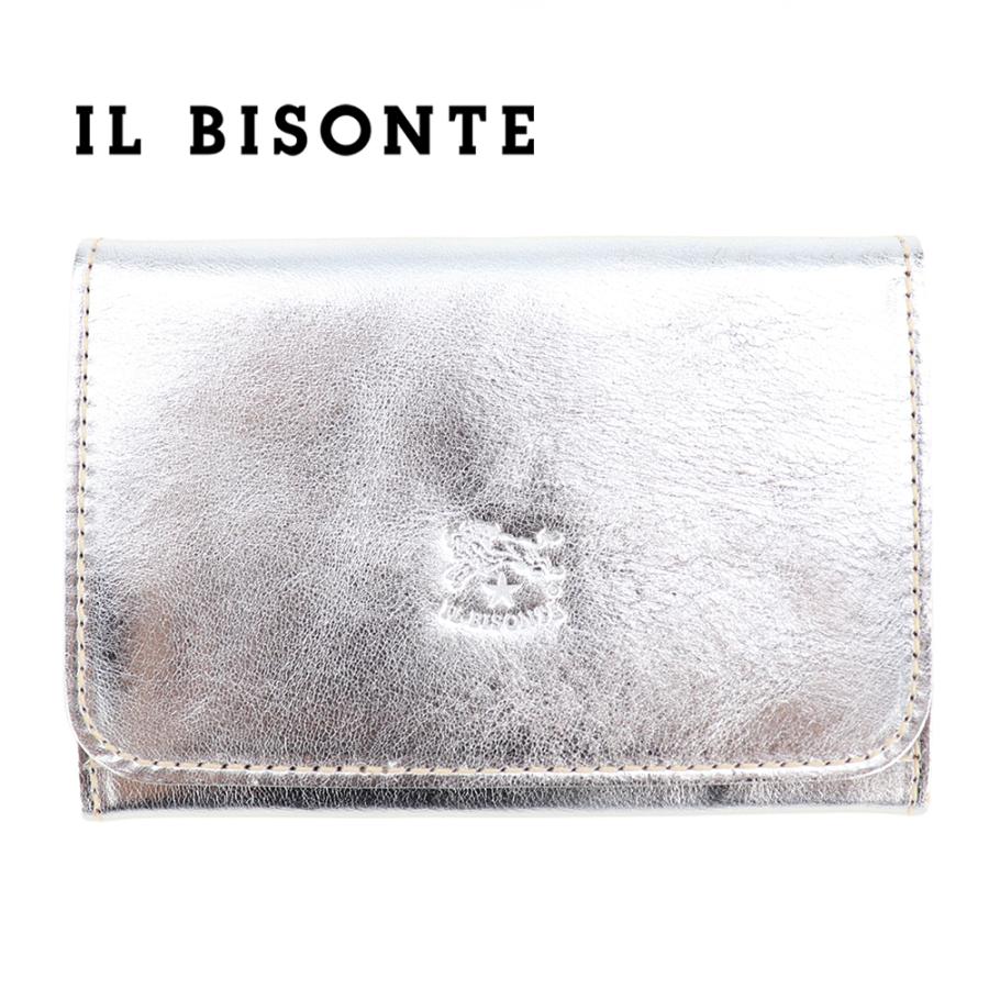 IL BISONTE（イルビゾンテ） カードケース 名刺入れ シルバー SCC004