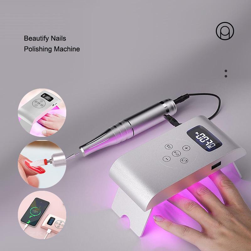 UVライト付き充電式ネイルマシーン AST ネイルライト UVライト レジン