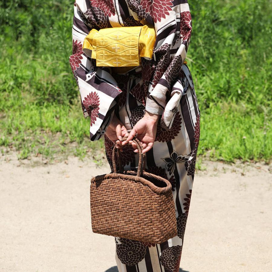 純国産 山形県大井沢 山葡萄 かごバッグ 網代編み 日本製 山ぶどう