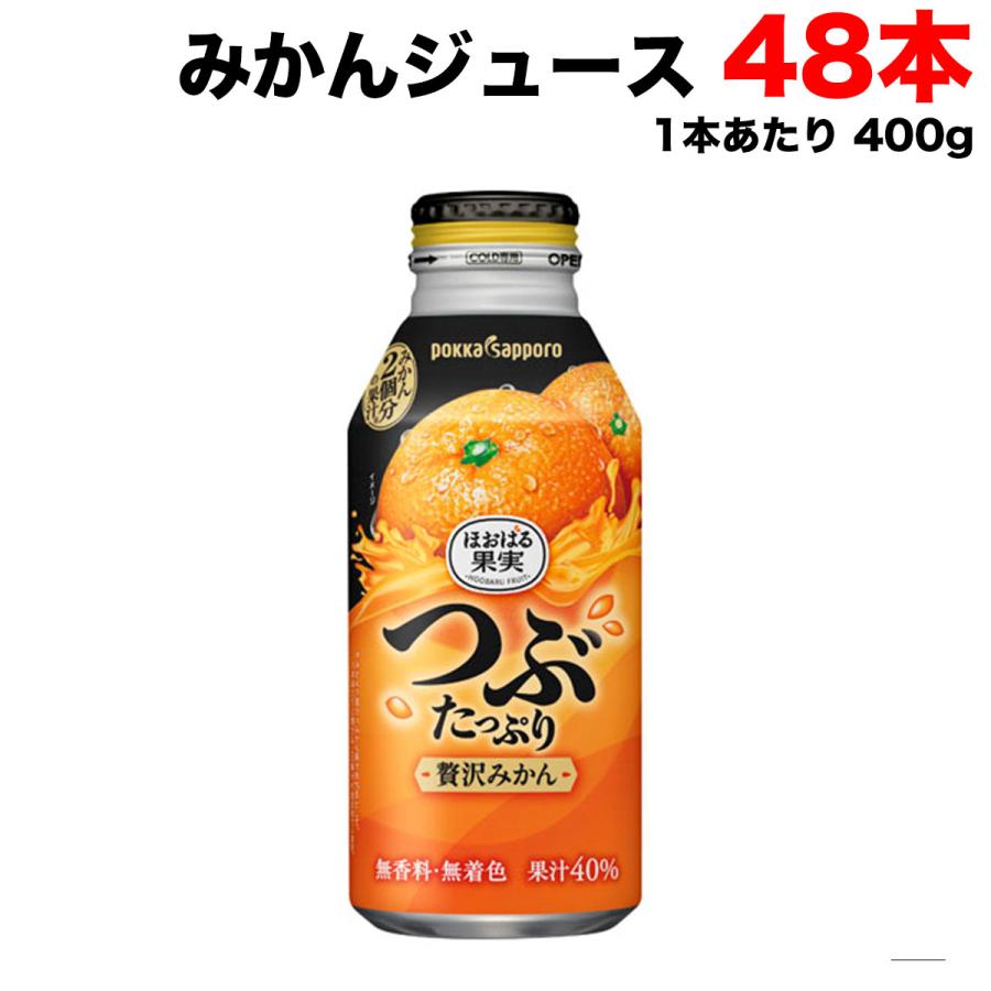 pokka sapporo（ポッカサッポロ） つぶたっぷり贅沢みかん 400g×48本