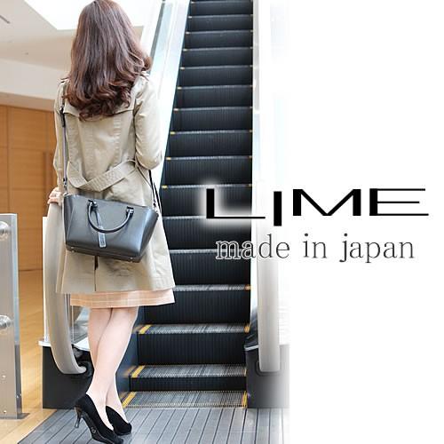 LIME made in japan フォーマルバッグ 黒 本革 ショルダーバッグ 2way