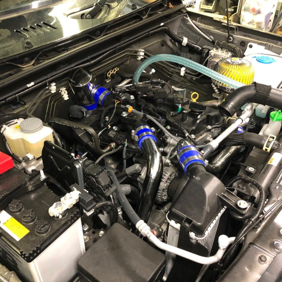 ジムニー JB64 インテークパイプ ステンレス スロットル側 : メタル