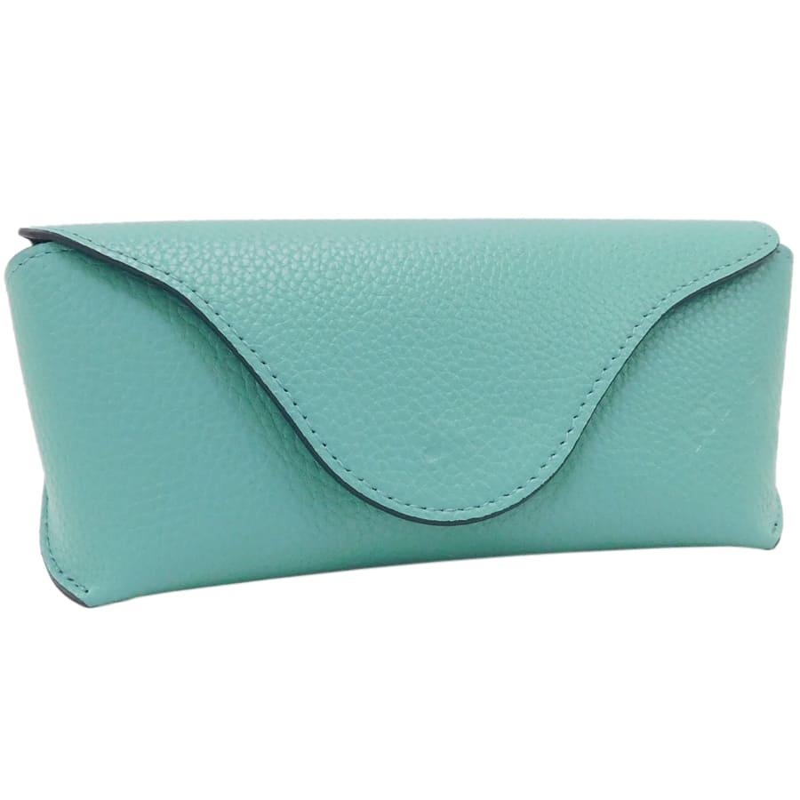 LOEWE（ロエベ） 新品同様 メガネケース グリーン系 レザー フック付き