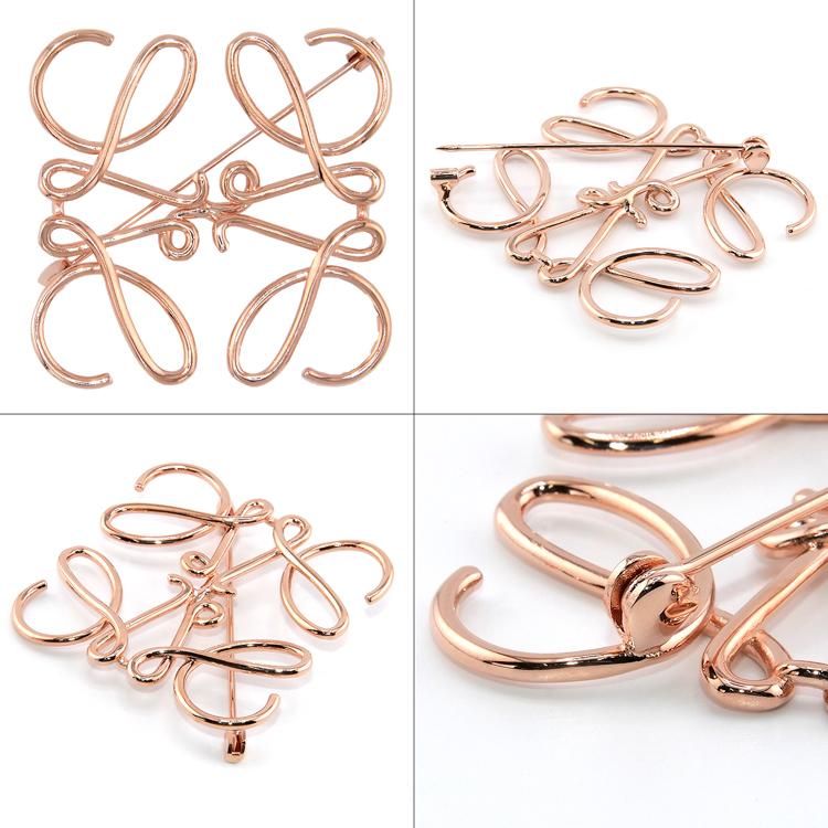 LOEWE（ロエベ） [新品/ラッピング済] ブローチ アナグラム ゴールド