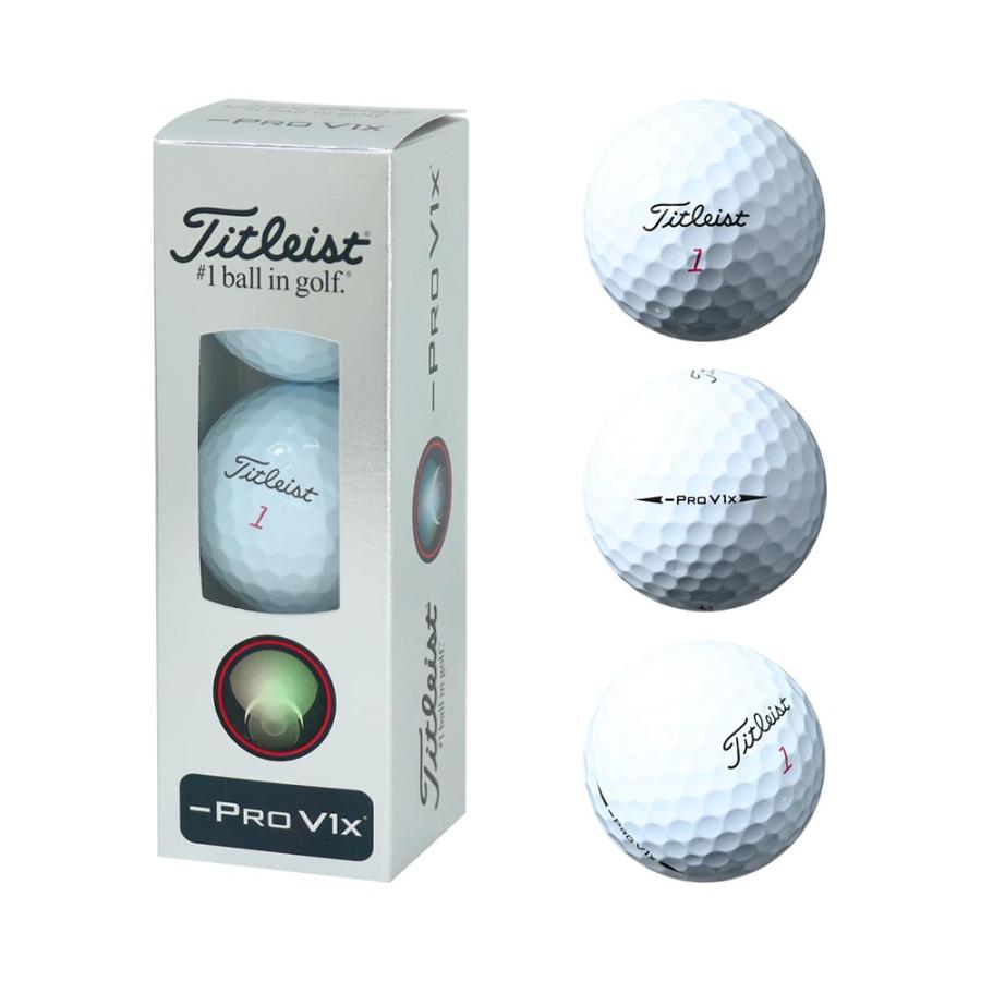 タイトリスト Titleist Pro V1x LEFT DASH ボール ホワイト 1スリーブ