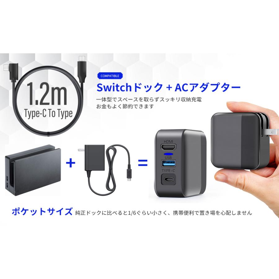 Nintendo Switch switchドック HDMI 変換アダプター ACアダプター Type