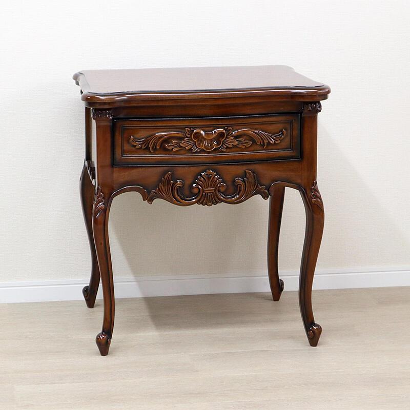 マホガニー サイドテーブル クラシック アンティーク シンプル