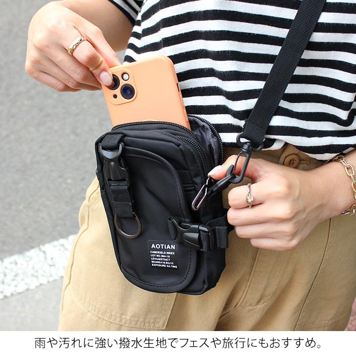 REAL STYLE スマホポーチ ショルダーバッグ メンズ レディース 小さい