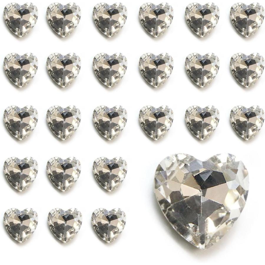 きらきらぷんぷん丸 ネイルパーツ ハート【クリスタル】透明 立体
