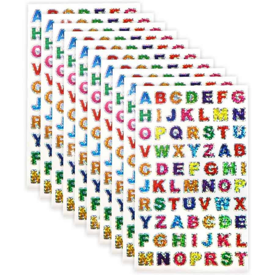 きらきらぷんぷん丸 訳あり 英語 シール アルファベット 小 カラフル