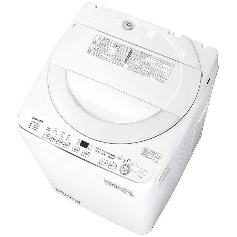 シャープ SHARP 全自動洗濯機 洗濯7.0kg 穴なし槽 ホワイト ES-GE7K-W