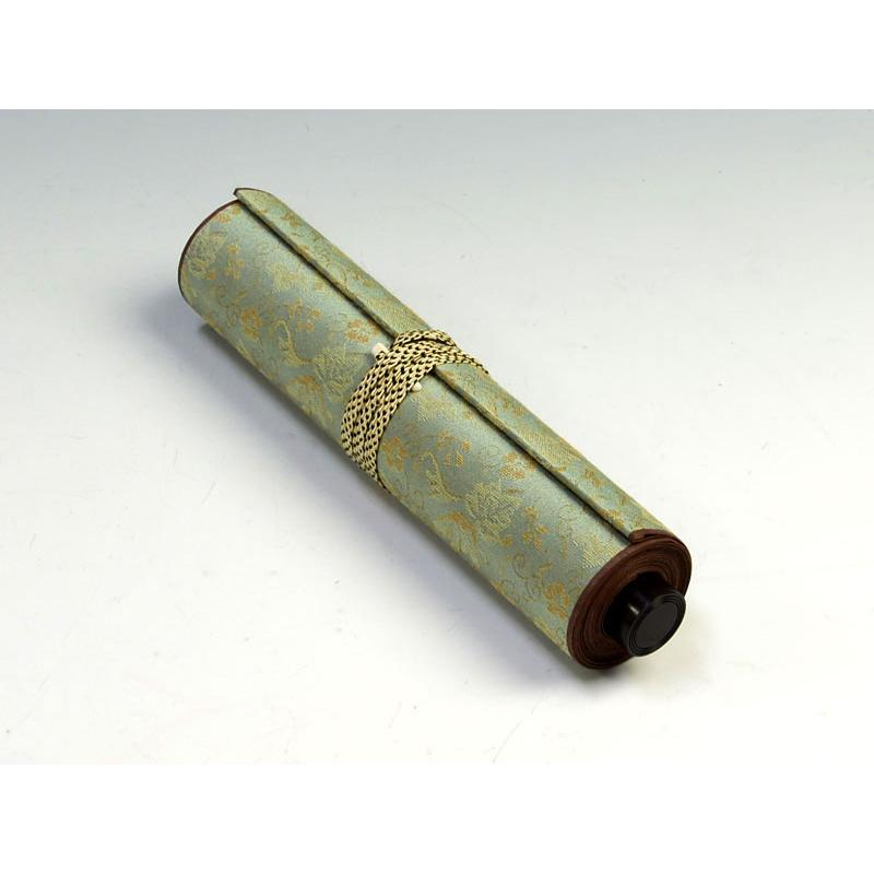 白抜掛け軸 （書画用趣彩巻物）(1本) + 高級桐箱(1個)セット（高級桐箱