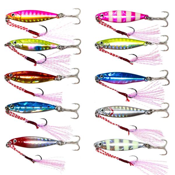 メタルジグ マイクロジグ 3g 10個 セット アシストフック付き : OHF