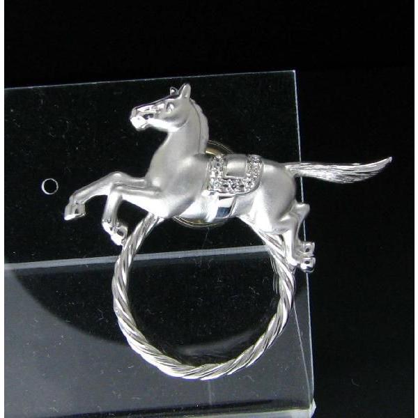 馬 ホース ピンブローチ k18ホワイトゴールド タイニーピン