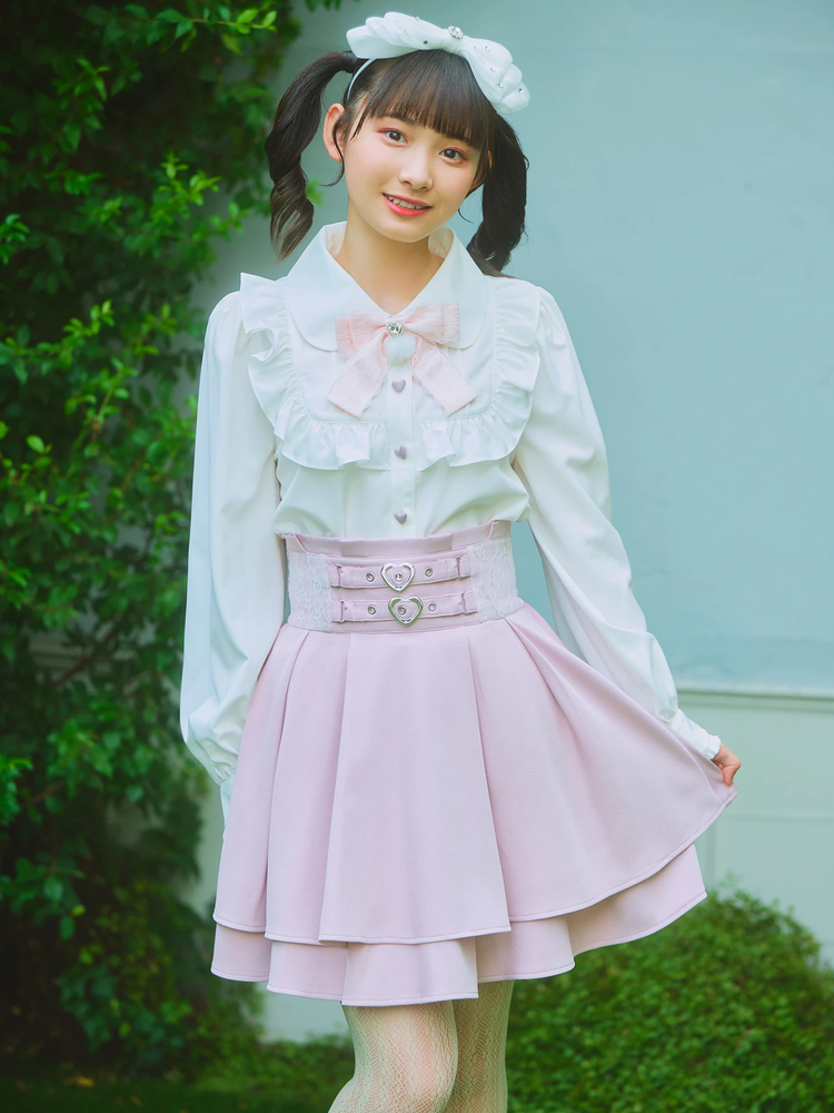 ハートボタンヨークフリルブラウス - Ank Rouge(アンクルージュ)の