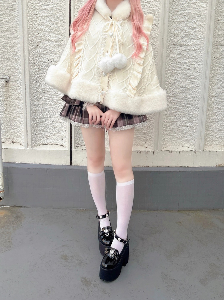 うさちゃんニットポンチョ - Ank Rouge(アンクルージュ)のポンチョ